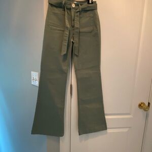 Lauren Conrad  Sage Green Tie-Belt Pants